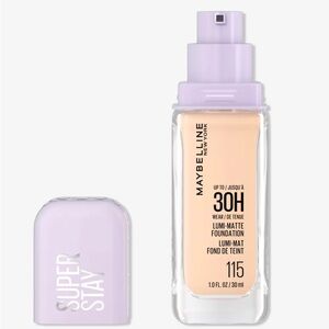 NWT Maybelline Super Stay Up to 30HR Wear Lumi-Matte Longwear Foundation - 115